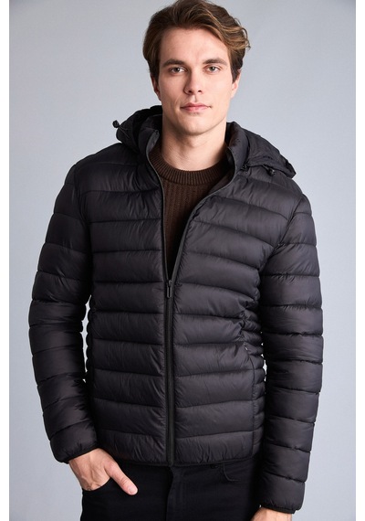 Defacto Su İtici Kapüşonlu Slim Fit Şişme Mont N4661az26aubk27 Siyah-bk27