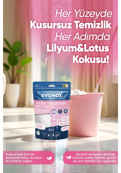 Clean Yüzey Temizleyici Akıllı Kapsül Lilyum&lotus Kokulu Tekli