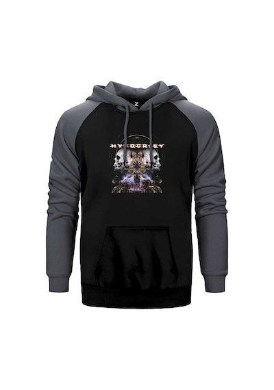 Hypocrisy Catch 22 Gri Renk Reglan Kol Kapşonlu Sweatshirt Gri