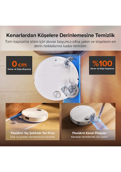 Roborock Qrevo Edge 3 Pro Akıllı Robot Süpürge Beyaz