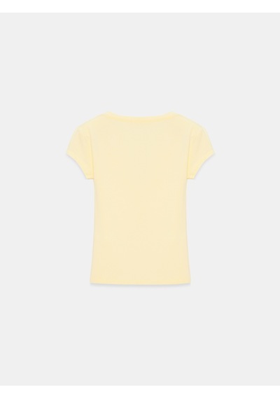 DİLVİN 32799 V Yaka Top-açık Sarı