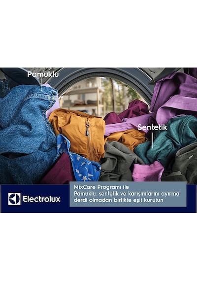 Electrolux EW8D394MT 800 Serisi Ultracare Steam 9 Kg Isı Pompalı Buharlı Inverter Kurutma Makinesi