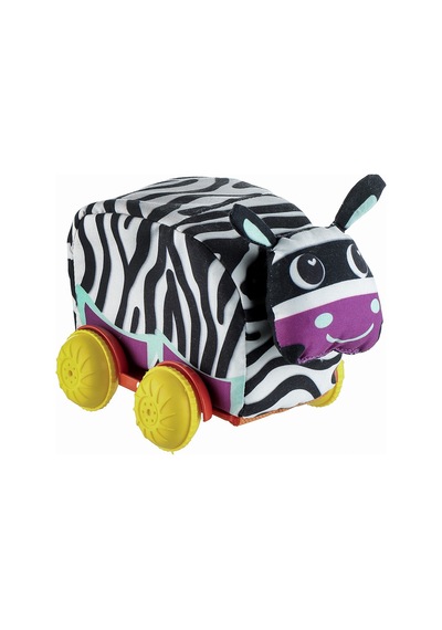 Molie Peluş Zebra Bebek Oyuncağı Araba