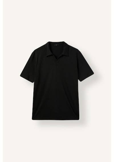 Defacto Regular Fit Kısa Kollu Düğmesiz Basic Polo Tişört I4641ax26aubk81 Siyah-bk81