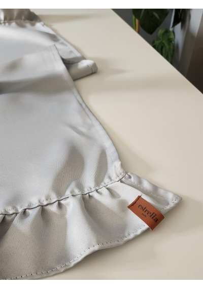 Cemre Saten 2-kenar Fırfırlı Vintage Runner Örtü Camel 40x110