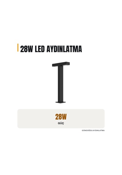 Goya 28w Dış Mekan Modern Bahçe Yol Aydınlatma Direği 75cm - Gy-6269