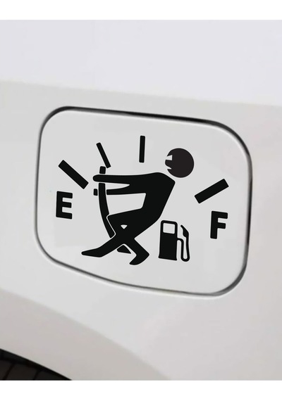 Yakıt Göstergesi Depo Kapağı Sticker 15cm Uyumlu