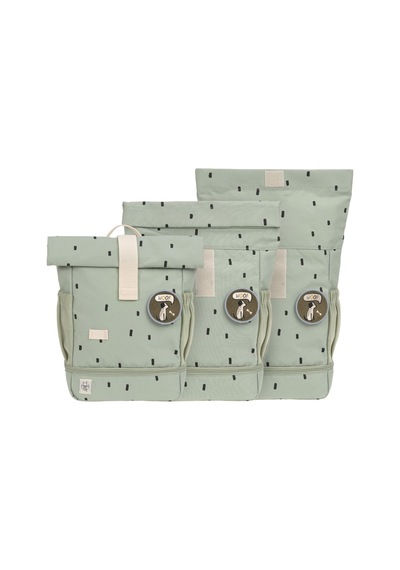 Lassig Happy Prints Mini Rolltop Sırt Çantası Light Olive Yeşil