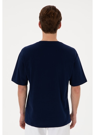 U.S. Polo Assn. Erkek Comfort Fit Bisiklet Yaka Lacivert Tişört 50306904-VR033