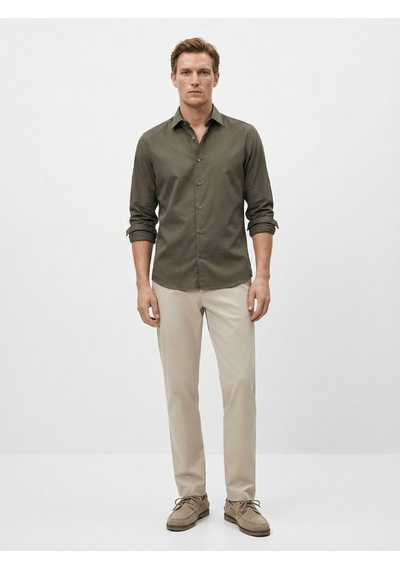 Xint Haki Pamuk Dokulu Slim Fit Gömlek 700996