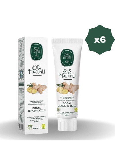 Eyüp Sabri Tuncer Zencefilli Diş Macunu 90 Ml - 6 Adet
