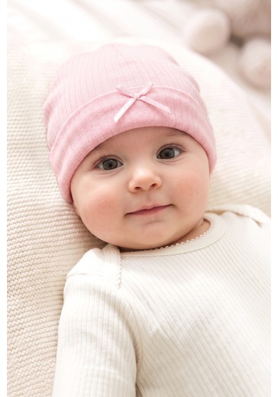 Just Inner Kız Bebek 2'li Pamuk Bere Düz Renk Dokulu Esnek Ve Konforlu 682501 Pembe