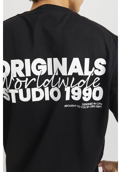 Jack & Jones Jorvesterbro Back Tee Ss Crew Neck Siyah Renkli