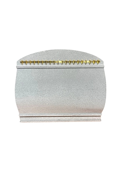Bombeli Süet Kumaş Gri Renk 20/24 Cm Ayaklı Kancalı Bileklik Sergileme Standı