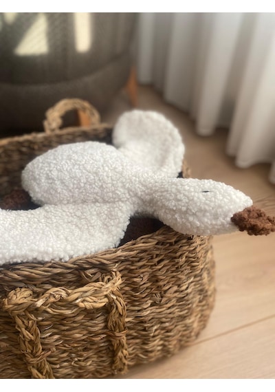 Suvoltastore Teddy Peluş Ördek Uyku Arkadaşı Beyaz Beyaz