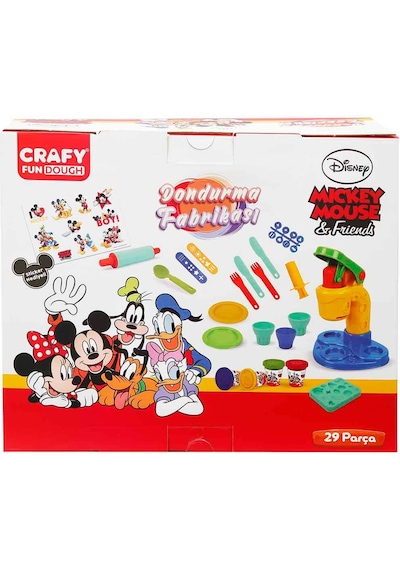 Mickey Mouse Dondurma Fabrikası Oyun Hamuru Seti 200 G 29 Parça Çok  Renkli