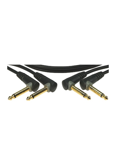 3'lü Altın Uçlu Açılı Pedal Patch Kablosu 30cm Standart