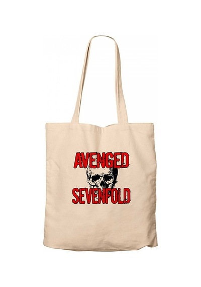 Avenged Sevenfold Skull Krem Kanvas Bez Çanta Krem