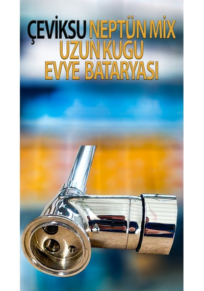Neptün Mix Uzun Kuğu Model Evye Bataryası Krom