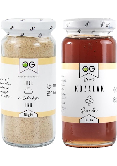 Og natural Kozalak Şurubu Ve Iğde Çekirdeği Unu