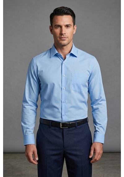Torivalli Collection Klasik Kesim Regular Fit Tek Cepli Kolay Ütülenebilen Mevsimlik Uzun Kollu Düz Renk Erkek Gömlek Açık Mavi Torivalli Collection Klasik Kesim Regular Fit Tek Cepli Kolay Ütülenebilen Mevsimlik Uzun Kollu Düz Renk Erkek Gömlek Açık Mavi