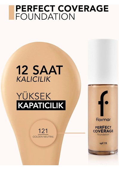 Perfect Coverage Yüksek Pigmentli & Yarı Parlak Bitişli Spf15 Fondöten Genel 09456851