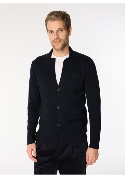 Alpha Studio Lacivert Erkek %100 Yün Slim Fit Ceket Au-7070n Jacket/coat