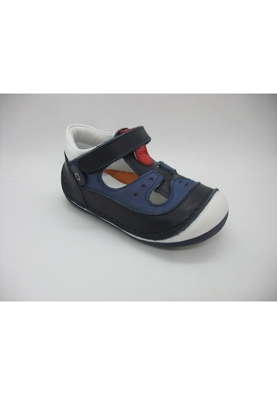 Angelokids Perlina 01102 Doğal Deri Ortopedik Ilk Adım Ayakkabısı 18-21 (429131010) Lacivert - Siyah