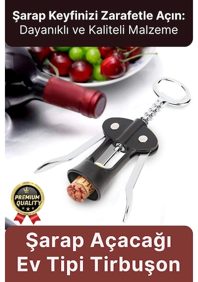 Özel Üretim Dayanıklı Şık Paslanmaz Kararmaz Çelik Şarap Şişe Mantar Kapak Açacağı Tirbuşon 18 7 Cm Diğer