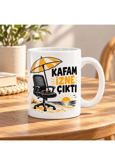 Kafa Tatili Tasarımlı Porselen Kupa - Model 718 Diğer