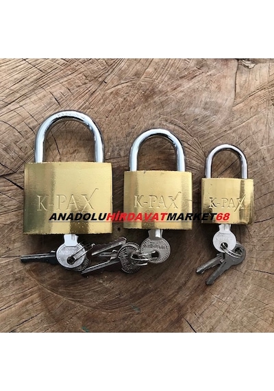 Kpax Asma Kilit 38mm 50mm 60mm Döküm Asma Kilit Seti 3 Pcs
