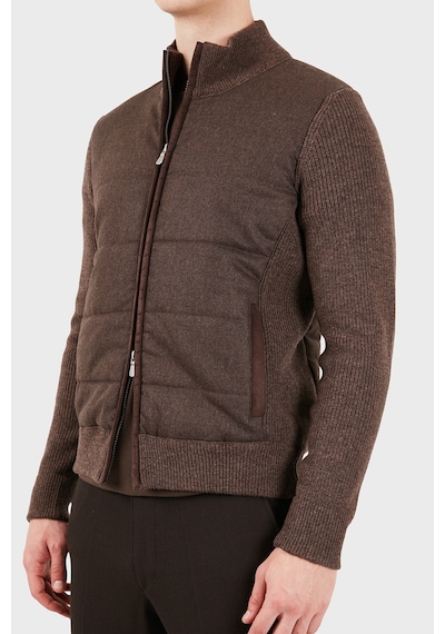 Gran Sasso Regular Fit Dik Yaka Kapitoneli Ceket Erkek Ceket 23145 25019 194 Kahve