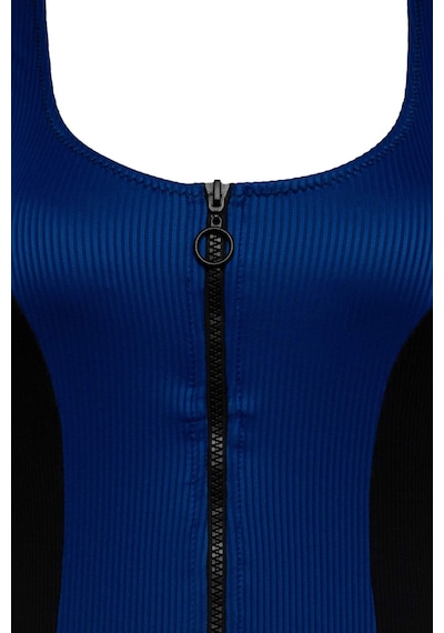 DeFacto Regular Fit Fermuarlı Sörf Mayo-Fall in Love D1073AXNSBE114 Mavi