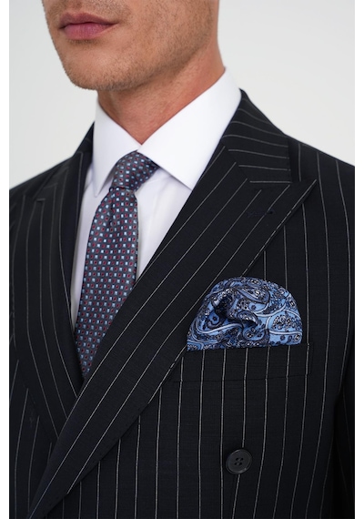 Efor Slim Fit Çift Yırtmaç Çizgili Kruvaze Klasik Koyu Lacivert Takım Elbise Tk 925 Lacivert Efor Slim Fit Çift Yırtmaç Çizgili Kruvaze Klasik Koyu Lacivert Takım Elbise Tk 925 Lacivert