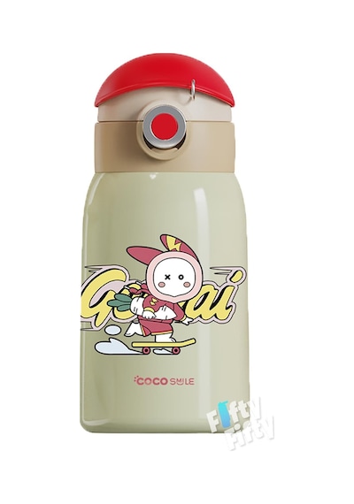 Cocosmile Özel Kutulu Kılıflı 470 ML Pipetli Çelik Termos -boyun Askılı- 4 Farklı Model Cskılıflı