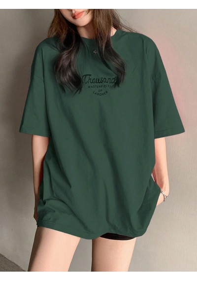 Unisex Thousand Baskılı Tasarım Tshirt Yeşil