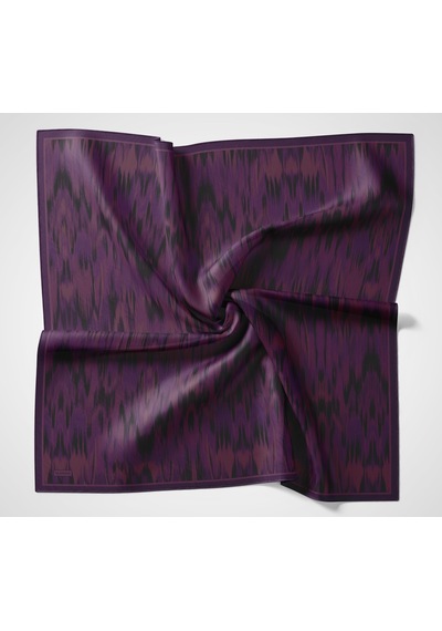 Silk Home Velora Eşarp Sulu Boya Desen Koyu Mürdüm 90x90 Çok Renkli