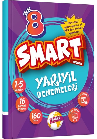Smart English 8. Sınıf 1. Dönem Yarıyıl İngilizce Denemeleri 16 Adet
