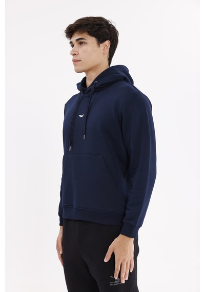 Rowinger Kanguru Cepli Ayarlanabilir Kapüşonlu Sweatshirt Navyblue