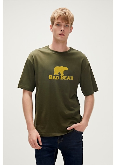 Bad Bear Muscle Haki Erkek Baskılı Tişört Haki