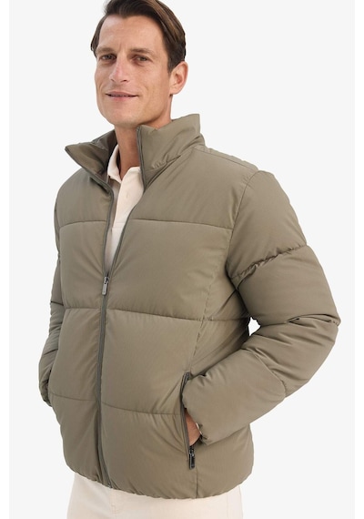 Defacto Regular Fit Dik Yaka Fermuarlı Su Geçirmez Mont F0307ax25wnkh401 Haki