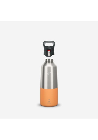Quechua Outdoor Paslanmaz Çelik Termos - 0,8 L - Pratik Kapak - Turuncu - 900