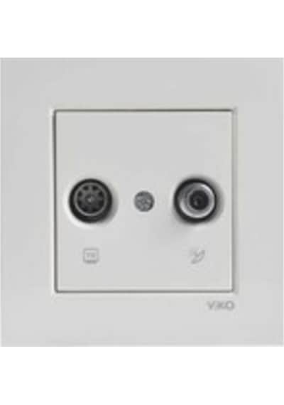 Viko Karre Beyaz Tv-Sat Prizi Geçişli
