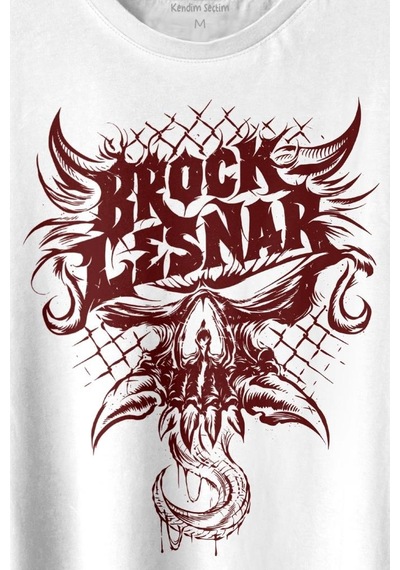 Brock Lesnar Logo Wwe Ufc Amerikan Güreşi Spor Baskılı Tişört Unisex T-shirt 001