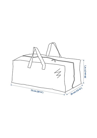 Ikea 901.491.48 Frakta Saklama Çantası, Mavi, 4 Adet