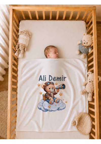 Pia Baby 11 Parça İsme Özel Erkek Bebek Hastane Çıkışı %100 Pamuk Organik Baskılı 100711yx Ekru