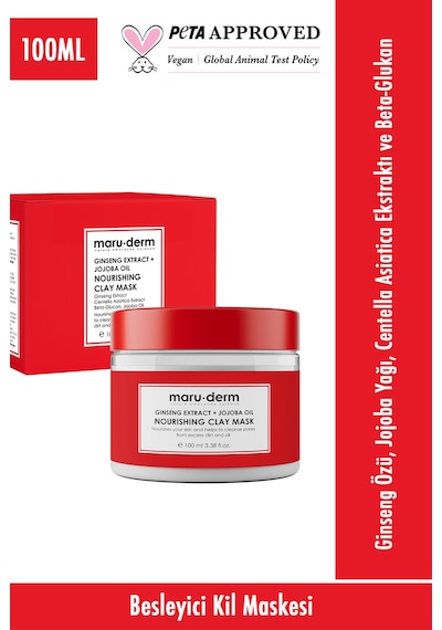 Maruderm Ginseng Özü + Jojoba Yağı Besleyici Kil Maskesi 100 ML