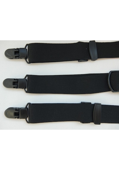 Siyah Pantolon Askısı 3 Cm Genişliğinde Siyah
