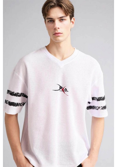 Defacto %100 Pamuk Loose Fit Tişört F8669ax26spwt34 Beyaz-wt34