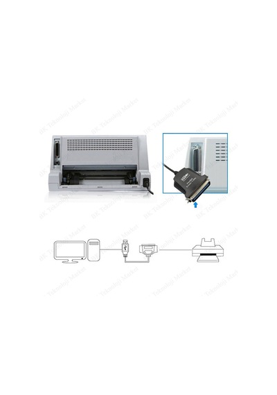 Usb/Lpt Paralel Port Ieee 1284 Yazıcı Adaptör Kablosu